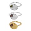 Silver & Red Cz